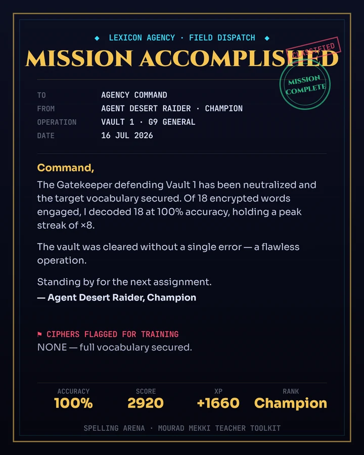Mission report letter the student can download